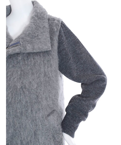 EMODA（エモダ）の「COMBI ZIPコート（ジャケット/アウター・レディース・ホワイト/グレー/ブラック・F）」の12枚目の写真