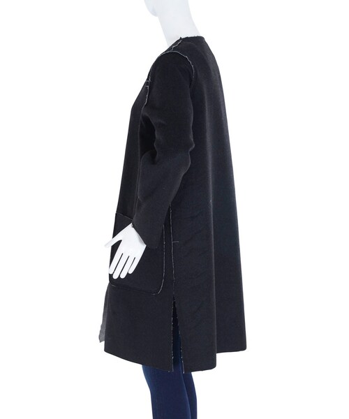 EMODA(エモダ)の「W FACE WOOLコート(ジャケット/アウター・レディース・ブラック/ベージュ・F)」の6枚目の写真