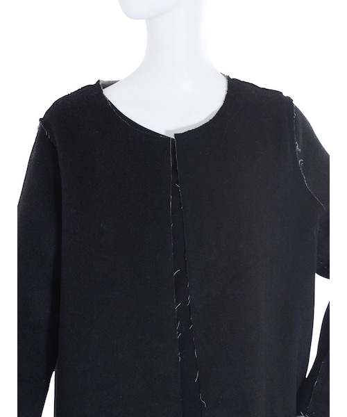 EMODA(エモダ)の「W FACE WOOLコート(ジャケット/アウター・レディース・ブラック/ベージュ・F)」の8枚目の写真