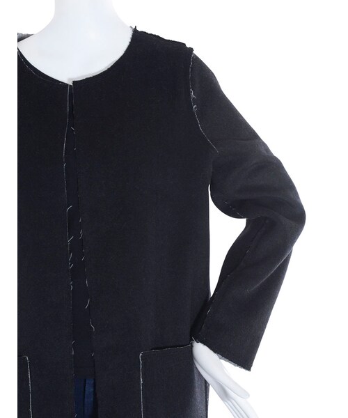 EMODA(エモダ)の「W FACE WOOLコート(ジャケット/アウター・レディース・ブラック/ベージュ・F)」の10枚目の写真