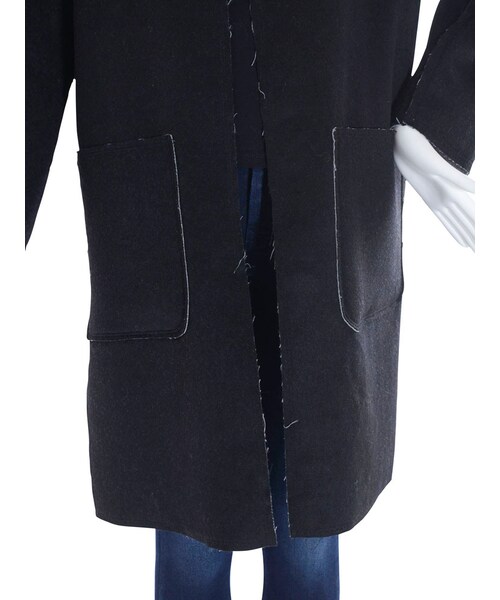 EMODA(エモダ)の「W FACE WOOLコート(ジャケット/アウター・レディース・ブラック/ベージュ・F)」の9枚目の写真