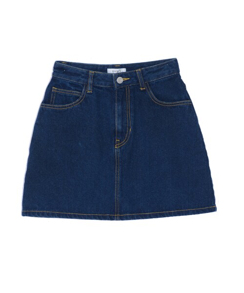 EVRIS（エヴリス）の「デニムハイウエストスカート（スカート・レディース・ホワイト/アイスブルー/インディゴ）」の3枚目の写真