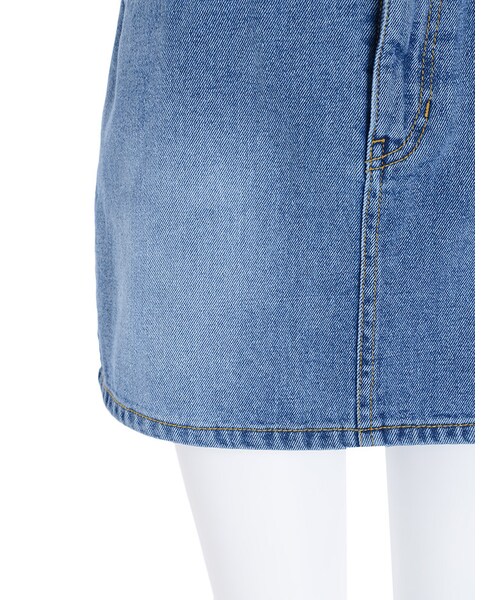 EVRIS（エヴリス）の「デニムハイウエストスカート（スカート・レディース・ホワイト/アイスブルー/インディゴ）」の12枚目の写真