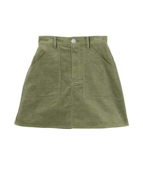 jouetie(ジュエティ)の「コンチョボタン台形スカート(スカート・レディース・ピンク/ブルー/カーキ/キャメル・M)」の2枚目の写真
