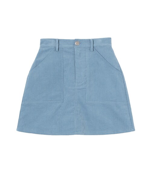 jouetie(ジュエティ)の「コンチョボタン台形スカート(スカート・レディース・ピンク/ブルー/カーキ/キャメル・M)」の3枚目の写真