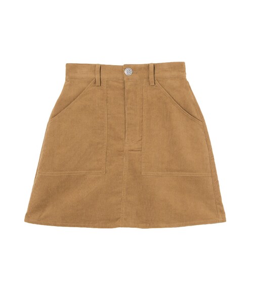 jouetie(ジュエティ)の「コンチョボタン台形スカート(スカート・レディース・ピンク/ブルー/カーキ/キャメル・M)」の1枚目の写真