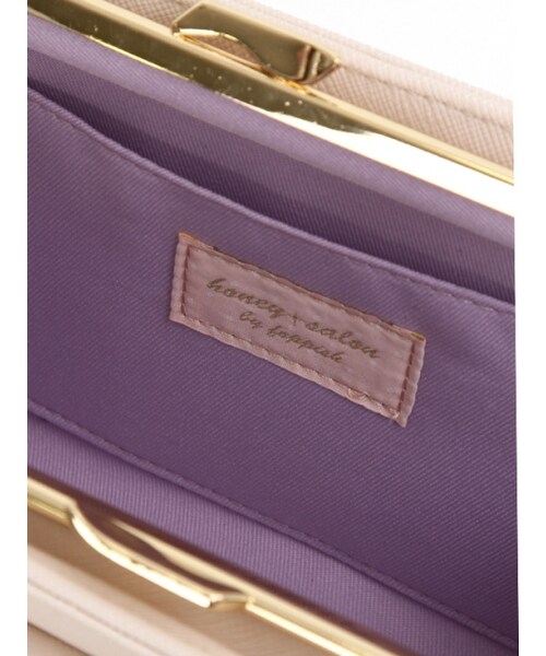 Honey Salon（ハニーサロン）の「リボンスマホミニバッグ（バッグ・レディース・アイボリー/ライトピンク/ブラック・Free）」の12枚目の写真