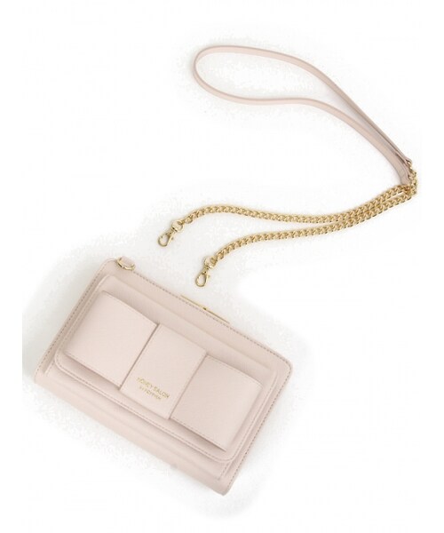 Honey Salon（ハニーサロン）の「リボンスマホミニバッグ（バッグ・レディース・アイボリー/ライトピンク/ブラック・Free）」の6枚目の写真