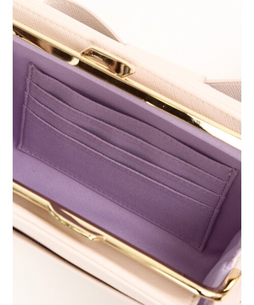 Honey Salon（ハニーサロン）の「リボンスマホミニバッグ（バッグ・レディース・アイボリー/ライトピンク/ブラック・Free）」の11枚目の写真