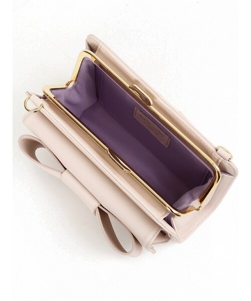 Honey Salon（ハニーサロン）の「リボンスマホミニバッグ（バッグ・レディース・アイボリー/ライトピンク/ブラック・Free）」の10枚目の写真