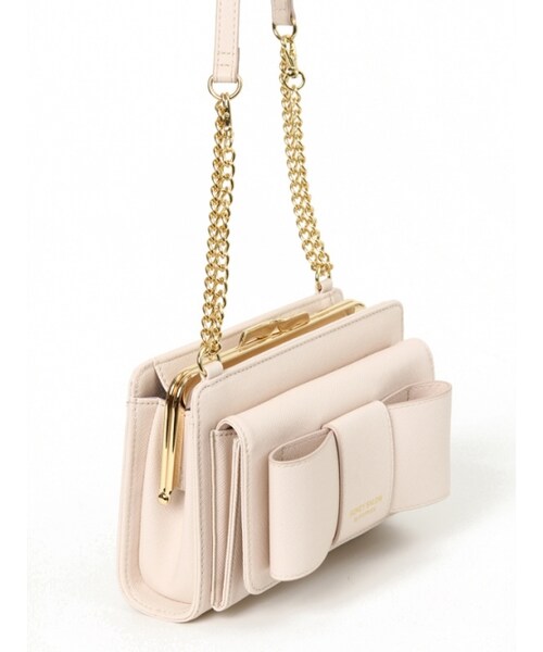 Honey Salon（ハニーサロン）の「リボンスマホミニバッグ（バッグ・レディース・アイボリー/ライトピンク/ブラック・Free）」の5枚目の写真