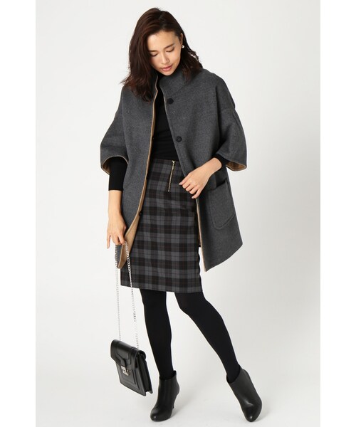 La TOTALITE（ラトータリテ）の「ツイカチェックタイトスカート（スカート・グレーA/ホワイト・36/38）」の3枚目の写真