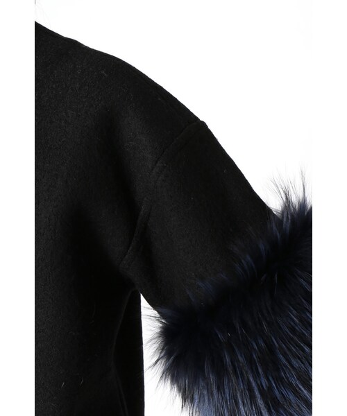 La TOTALITE（ラトータリテ）の「AVA ADORE murmanskyノーカラーコート（ジャケット/アウター・ブラック/ピンク・フリー）」の10枚目の写真