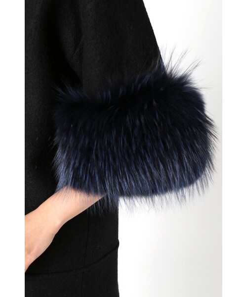 La TOTALITE（ラトータリテ）の「AVA ADORE murmanskyノーカラーコート（ジャケット/アウター・ブラック/ピンク・フリー）」の11枚目の写真