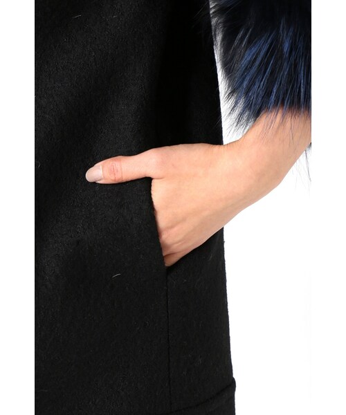 La TOTALITE（ラトータリテ）の「AVA ADORE murmanskyノーカラーコート（ジャケット/アウター・ブラック/ピンク・フリー）」の12枚目の写真