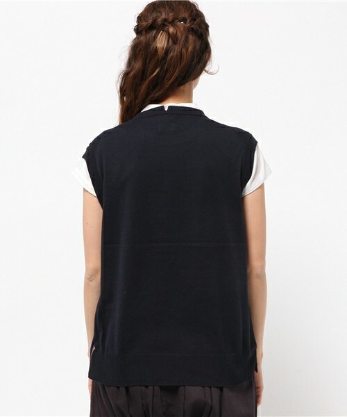 FRAPBOIS（フラボア）の「シーソートリコ（ベスト・レディース・グレー/ネイビー/イエロー・1/2）」の11枚目の写真