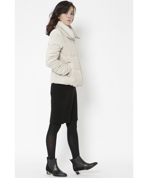 VICKY（ビッキー）の「綿ベロア合皮パイピングショートダウン（）」 - WEAR