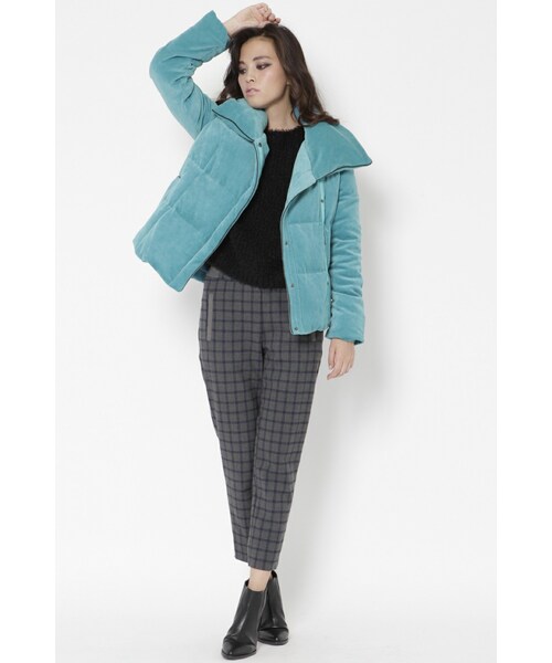 VICKY（ビッキー）の「綿ベロア合皮パイピングショートダウン（）」 - WEAR