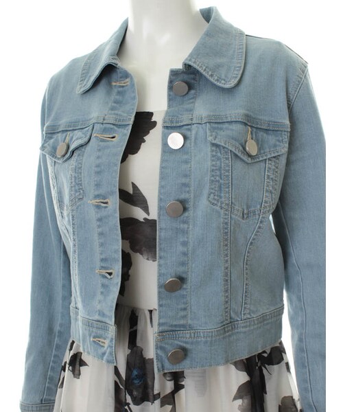31 Sons de mode（トランテアン　ソン　ドゥ　モード）の「デニムジャケット（ジャケット/アウター・レディース・サックスブルー/ホワイト・36/38）」の8枚目の写真