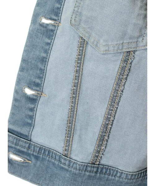 31 Sons de mode（トランテアン　ソン　ドゥ　モード）の「デニムジャケット（ジャケット/アウター・レディース・サックスブルー/ホワイト・36/38）」の10枚目の写真