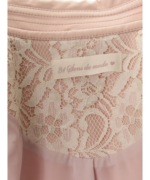 31 Sons de mode（トランテアン　ソン　ドゥ　モード）の「ベルト付フレアートレンチコート（ジャケット/アウター・レディース・ラベンダー/ピンク/ベージュ・36/38）」の21枚目の写真