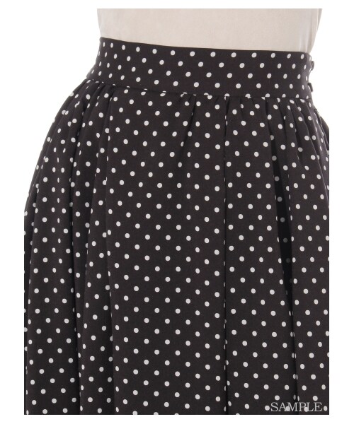 SNIDEL（スナイデル）の「スカートライクワイドパンツ（ワイドパンツ・レディース・WHT/PBEG/DOT・F）」の7枚目の写真