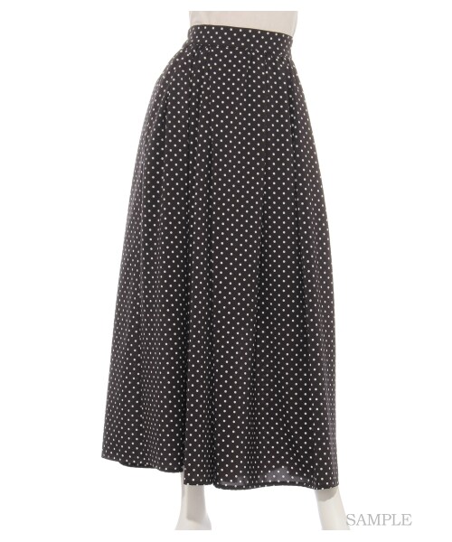 SNIDEL（スナイデル）の「スカートライクワイドパンツ（ワイドパンツ・レディース・WHT/PBEG/DOT・F）」の11枚目の写真