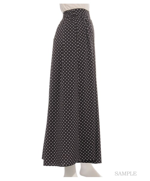 SNIDEL（スナイデル）の「スカートライクワイドパンツ（ワイドパンツ・レディース・WHT/PBEG/DOT・F）」の6枚目の写真