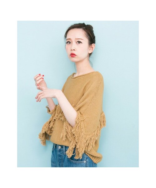 KBF（ケイビーエフ）の「フリンジドルマンニット（）」 - WEAR