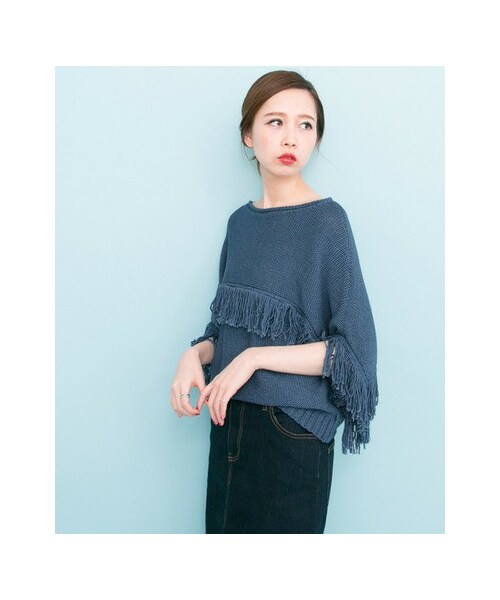 KBF - KBF♡ドルマンニット KBF（ケイビーエフ）の「フリンジドルマンニット（）」 - WEAR