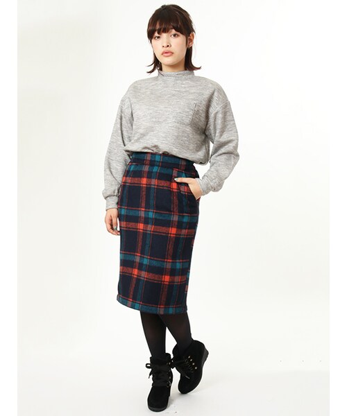 w closet（ダブルクローゼット）の「ニットソープルオーバー（トップス・レディース・グレー/エンジ/カーキ/ブラック・FREE）」の13枚目の写真