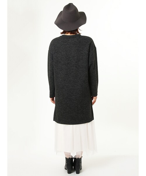 w closet（ダブルクローゼット）の「ニットソースリット入りチュニック（その他・レディース・キャメル/ボルドー/チャコール・FREE）」の6枚目の写真