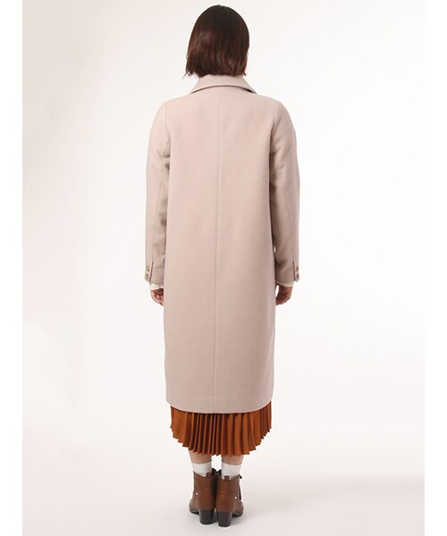 w closet（ダブルクローゼット）の「フェイクウールチェスターコート（ジャケット/アウター・レディース・ピンクベージュ/キャメル/グレー/ブラック・FREE）」の7枚目の写真