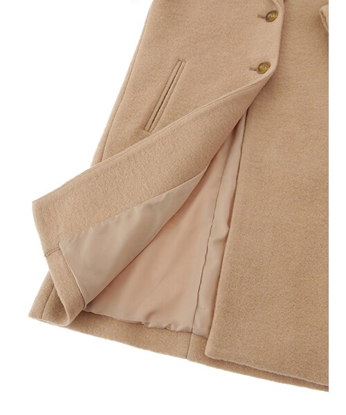 w closet（ダブルクローゼット）の「スライバービッグ衿シングルコート（ジャケット/アウター・レディース・ベージュ/Lグレー/ネイビー・FREE）」の10枚目の写真