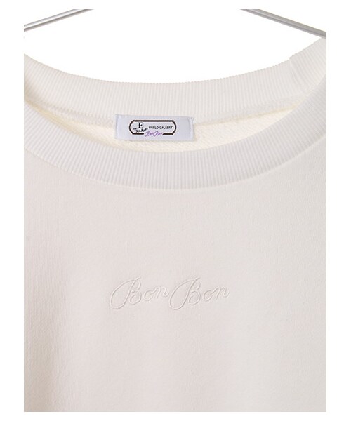 E hyphen world gallery Bon Bon(イーハイフンワールドギャラリーボンボン)の「Tulle Flare Tops(トップス・オフホワイト/杢グレー/ブラック・F)」の6枚目の写真