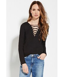 FOREVER 21 | レースアップネックトップ(トップス)