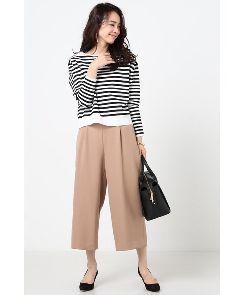 La TOTALITE（ラトータリテ）の「サトウサンコラボ コンパクトボーダープルオーバー（トップス・グレー/ホワイト/ネイビー・フリー）」の5枚目の写真