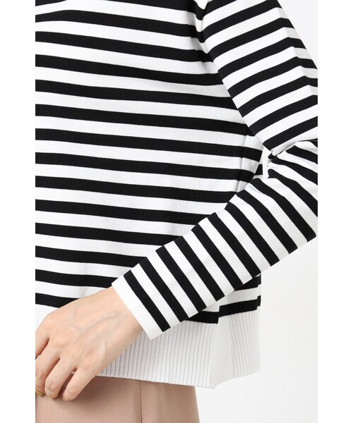 La TOTALITE（ラトータリテ）の「サトウサンコラボ コンパクトボーダープルオーバー（トップス・グレー/ホワイト/ネイビー・フリー）」の13枚目の写真