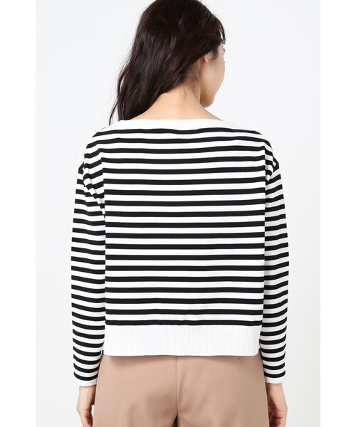 La TOTALITE（ラトータリテ）の「サトウサンコラボ コンパクトボーダープルオーバー（トップス・グレー/ホワイト/ネイビー・フリー）」の10枚目の写真