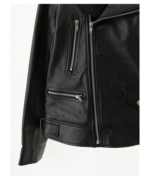 KiwaSylphy(キワシルフィー)の「goat leather rider's BZ(ジャケット/アウター・ブラック・F)」の5枚目の写真