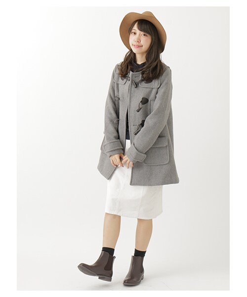 earth music&ecology（アースミュージックアンドエコロジー）の「【Special Price】＜WEB限定大きな・小さなサイズ＞2Wayロングダッフルコート（ジャケット/アウター・杢グレー/キャメル/ネイビー・L）」の8枚目の写真