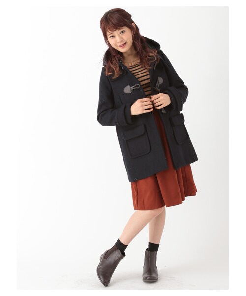 earth music&ecology（アースミュージックアンドエコロジー）の「【Special Price】＜WEB限定大きな・小さなサイズ＞2Wayロングダッフルコート（ジャケット/アウター・杢グレー/キャメル/ネイビー・L）」の6枚目の写真