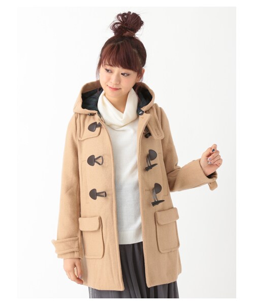 earth music&ecology（アースミュージックアンドエコロジー）の「【Special Price】＜WEB限定大きな・小さなサイズ＞2Wayロングダッフルコート（ジャケット/アウター・杢グレー/キャメル/ネイビー・L）」の4枚目の写真