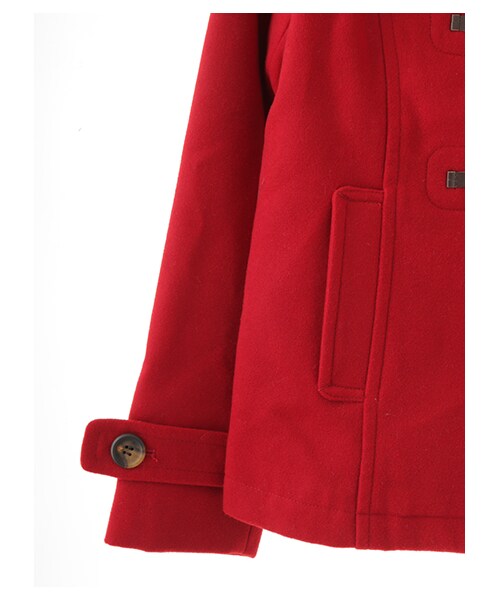 earth music&ecology(アースミュージックアンドエコロジー)の「【Special Price】<もっと大きなサイズ>フルフルダッフルコート(ジャケット/アウター・オフホワイト/ピンク/レッド/キャメル/グリーン/ネイビー・13/17/21)」の11枚目の写真