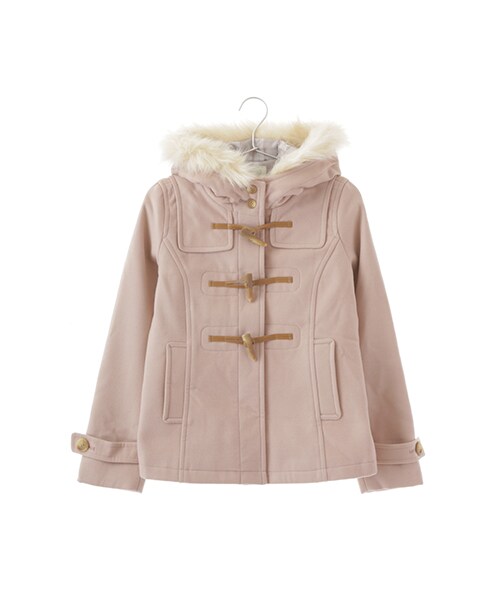 earth music&ecology(アースミュージックアンドエコロジー)の「【Special Price】<もっと大きなサイズ>フルフルダッフルコート(ジャケット/アウター・オフホワイト/ピンク/レッド/キャメル/グリーン/ネイビー・13/17/21)」の4枚目の写真