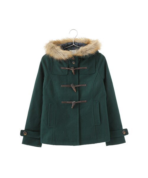 earth music&ecology(アースミュージックアンドエコロジー)の「【Special Price】<もっと大きなサイズ>フルフルダッフルコート(ジャケット/アウター・オフホワイト/ピンク/レッド/キャメル/グリーン/ネイビー・13/17/21)」の3枚目の写真