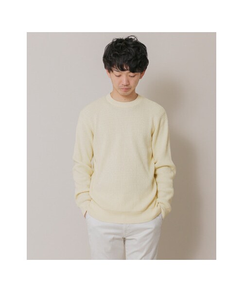 URBAN RESEARCH DOORS(アーバンリサーチドアーズ)の「Tennessee Cotton Waffle Knit(トップス・メンズ・Blue/Y.Green/Orange/Off・38/40)」の6枚目の写真