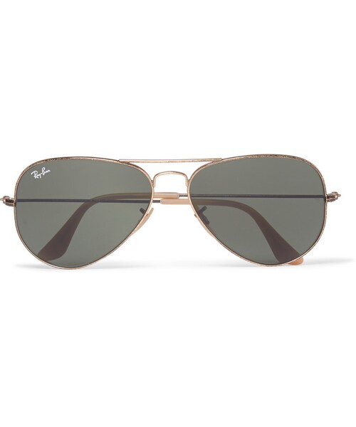 Ray-Ban(レイバン)の「Ray-Ban Aviator Metal Sunglasses(サングラス・メンズ・Gold・One size)」の1枚目の写真