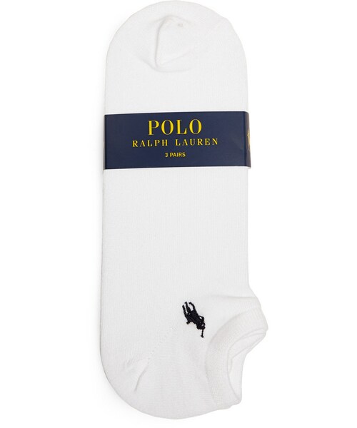 POLO RALPH LAUREN（ポロ ラルフ ローレン）の「Polo Ralph Lauren Three-Pack Cotton-Blend Socks（ソックス/靴下・メンズ・White・One size）」の3枚目の写真