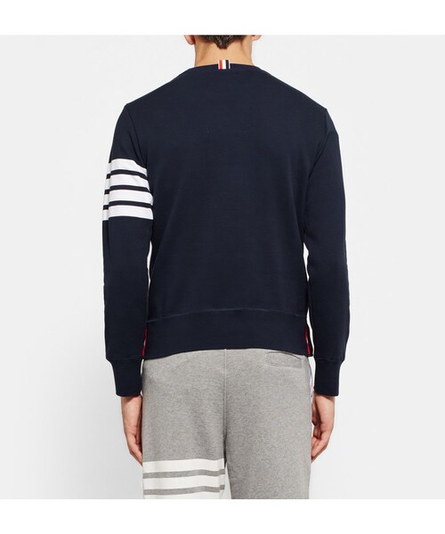 THOM BROWNE（トムブラウン）の「Thom Browne Striped Loopback Cotton-Jersey Sweatshirt（スウェット・メンズ・Blue・0/1/2/3/4/5）」の5枚目の写真